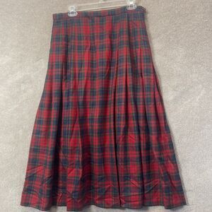 Pendleton Skirt Womens 14 Plaid Pleated Wool Tartan Preppy Heritage Classic Midi